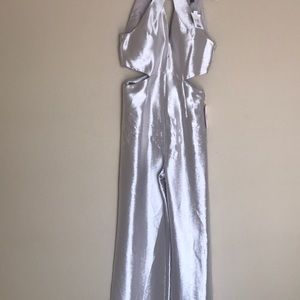 Topshop silver jumpsuit